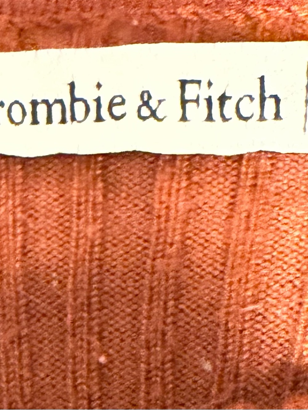 Abercrombie & Fitch Ribbed Rust-Brown Strappy Bodysuit - Picture 2 of 4